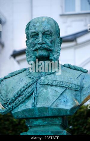 Denkmal/ Statue des deutschen Kaisers Wilhelm I, Heringsdorf, Usedom (nur fuer redaktionelle Verwendung. Keine Werbung. Referenzdatenbank: http://www. Stock Photo