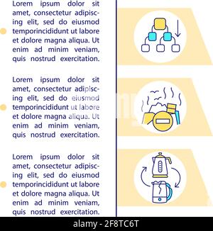 Circular economy development concept line icons with text Stock Vector