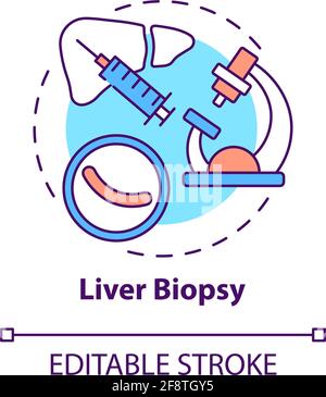Liver biopsy concept icon Stock Vector
