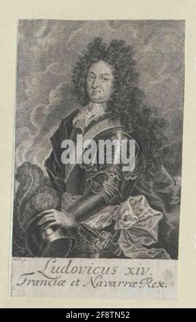 Ludwig Xiv., King of France Print of M. B. Stock Photo