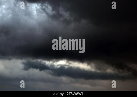 Dark cloud sky that heavy rain will coming soon Stock Photo