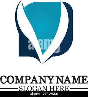 Letter V with Check Mark logo illustration design. Creative Minimal luxury emblem design. Universal elegant icon.Graphic Alphabet Symbol for Corporate Stock Vector