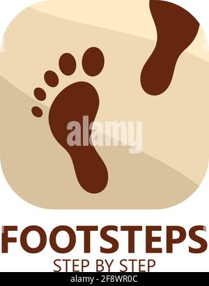 Logo design footsteps vector Stock Vector