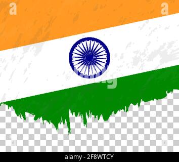 grungy tricolor indian flag vector design illustration Stock Vector ...