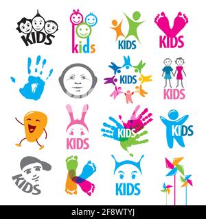 logo design kids vector Stock Vector