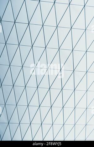 Modern designed, silver colored metal wall background Stock Photo