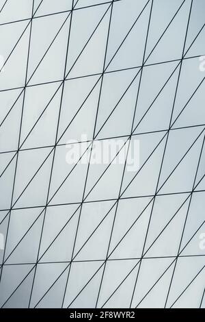 Modern designed, silver colored metal wall background Stock Photo