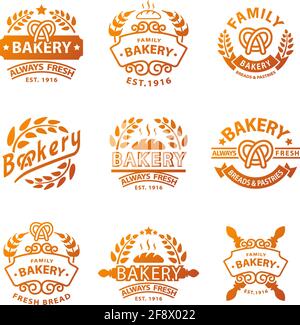 logo design bakery vector Stock Vector