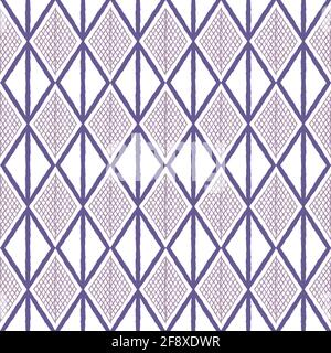 Seamless pattern with geometric elements in tribal style. Prehistoric drawings. Outline. Stock Vector