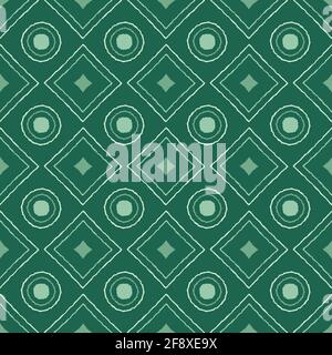 Seamless pattern with geometric elements in tribal style. Prehistoric drawings. Outline. Stock Vector