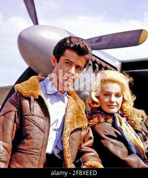 633 SQUADRON 1964 United Artists film with George Chakiris as Lt. Erik Bergman and and Maria Perschy as Hilda Bergman Stock Photo