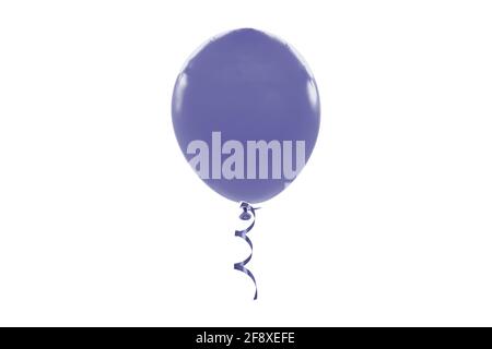 Blue air balloon isolated on white background Stock Photo