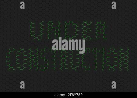 Under construction design, website development concept Under construction, green hexagon Stock Photo