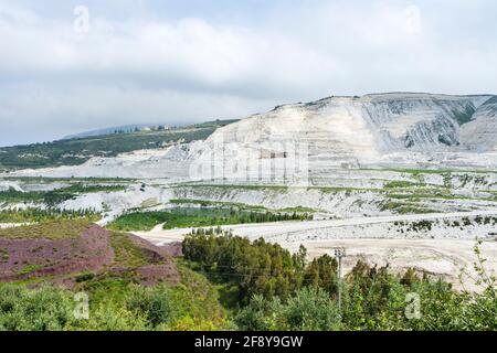 Badbhoun cement quarries in Chekka town, Koura district, Lebanon Stock Photo