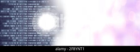 Computer code processing against black and pink background, program coding and technology concept Stock Photo