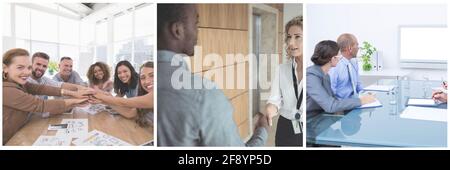 Business colleagues interacting with each other Stock Photo