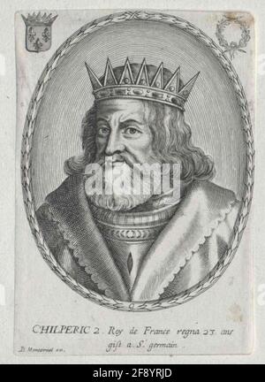 Chilperich II., King of Franconia. Stock Photo