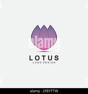 Vector lotus flowers design for spa, yoga class, hotel and resort Stock Vector