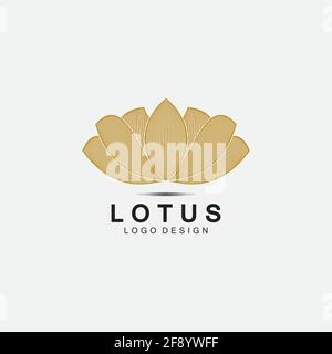 Vector lotus flowers design for spa, yoga class, hotel and resort Stock Vector