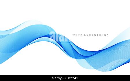 Vector abstract colorful flowing wave lines isolated on white background. Design element for technology, science, modern concept. Stock Vector