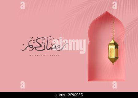 Ramadan Kareem greeting background. Stock Vector