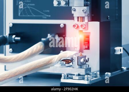 industrial device for welding and inspection of electronic components and circuits, industrial concept Stock Photo