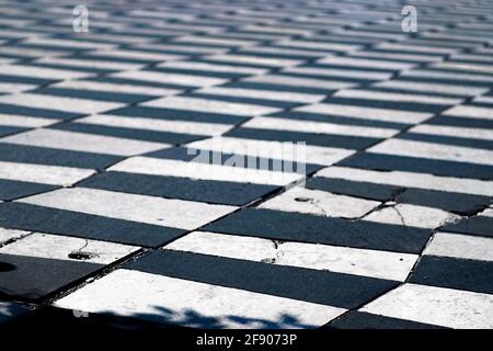 Pattern on the pavement in Nice in France Stock Photo