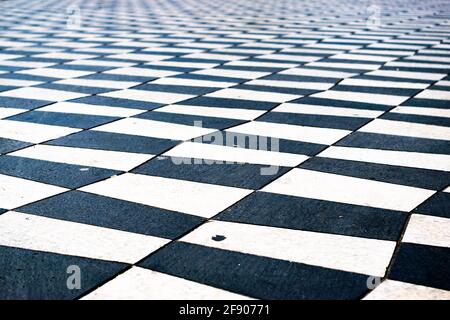 Pattern on the pavement in Nice in France Stock Photo