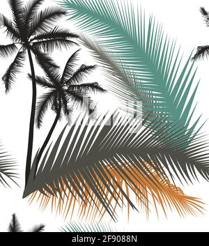 Palm trees - design for textiles Stock Vector