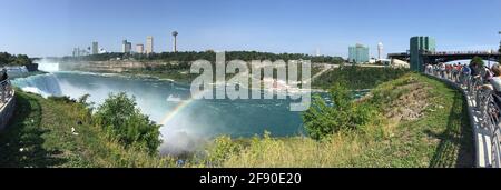 Landscape with famous waterfall of Niagara Falls, New York State, USA Stock Photo