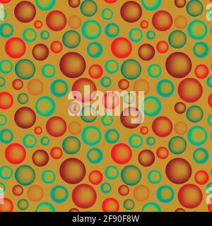 Seamless texture, pattern on a square background - colored glass balls or soap bubbles. Design for a website or blog, textiles, wallpaper, packaging. Stock Vector