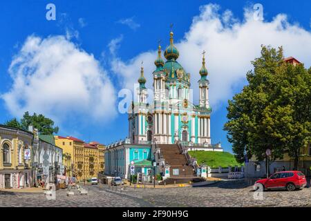 St. Andrew Church in Kyiv, Ukraine Stock Photo