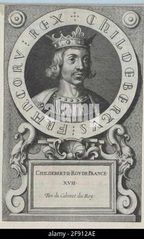 Childebert III., King of Franconia. Stock Photo