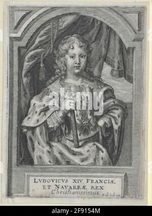 Ludwig Xiv., King of France Print of Petrus Rucholle Stock Photo