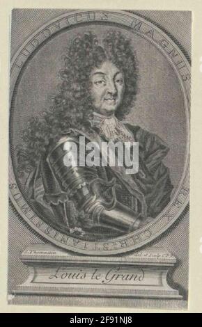 Ludwig Xiv., King of France Print of Simon Thomassin Stock Photo