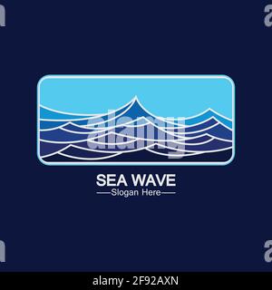 Sea Wave Logo Template Design Vector, Emblem, Design Concept, Creative Symbol, Icon Stock Vector
