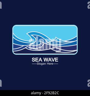 Sea Wave Logo Template Design Vector, Emblem, Design Concept, Creative Symbol, Icon Stock Vector