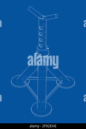 Axle stand isolated. Vector Stock Vector Image & Art - Alamy