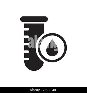 Blood test icon vector medical equipment for graphic design, logo, web site, social media, mobile app, ui illustration Stock Vector