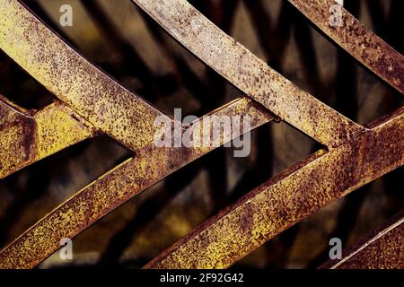 Steel art on a walk in the park Stock Photo