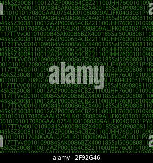 Digital binary code background. Matrix background. Hex-code, technology concept. Stock Photo