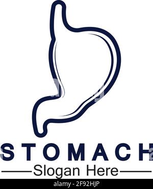 Stomach Health Logo vector illustration design - creative Gastroenterology Healthy Logo element icon, Stomach healthcare icon vector template Stock Vector