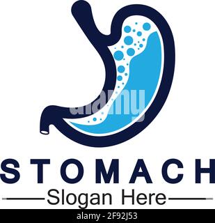Stomach Health Logo vector illustration design - creative Gastroenterology Healthy Logo element icon, Stomach healthcare icon vector template Stock Vector