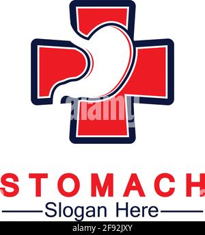Stomach Health Logo vector illustration design - creative Gastroenterology Healthy Logo element icon, Stomach healthcare icon vector template Stock Vector