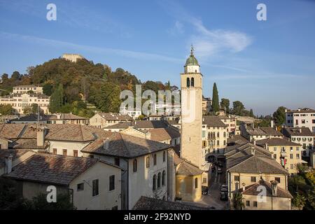 Panoramic view of the village of Asolo Stock Photo Alamy