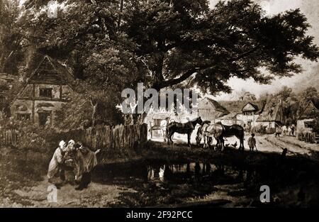 'English Rural Life in the 18th Century', front cover, 1925. Artist ...