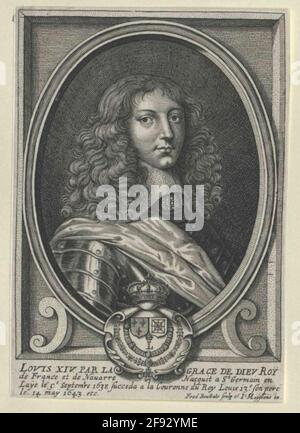 Ludwig Xiv., King of France Print of Frederik Bouttats Stock Photo