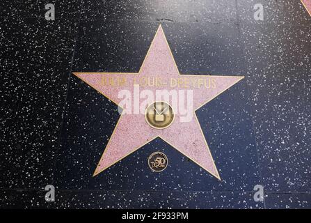 Hollywood, California, USA 14th April 2021 A general view of atmosphere of actress Julia Louis-Dreyfus Star on the Hollywood Walk of Fame on April 14, 2021 in Hollywood, California, USA. Photo by Barry King/Alamy Stock Photo