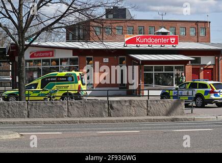 A woman died after an attack at Linköping central station in Linköping. Police, ambulance and rescue services were alerted to the scene. Stock Photo