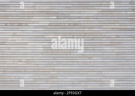New light gray wood paneling on a facade Stock Photo